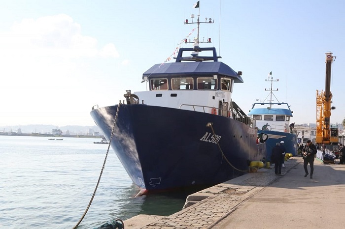 Construction navale / Mise à l’eau du troisième thonier algérien