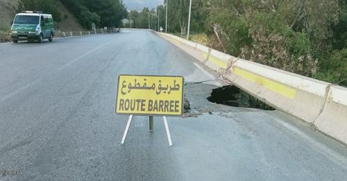 Médéa / Fermeture d’un tronçon de la RN 1 suite à un affaissement de terrain
