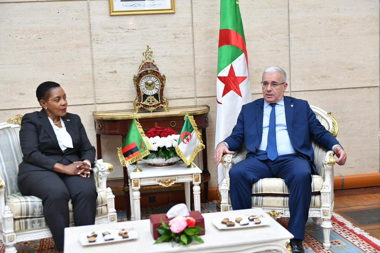 Coopération parlementaire / La présidente de l’Assemblée nationale de la Zambie reçue  par Brahim Boughali