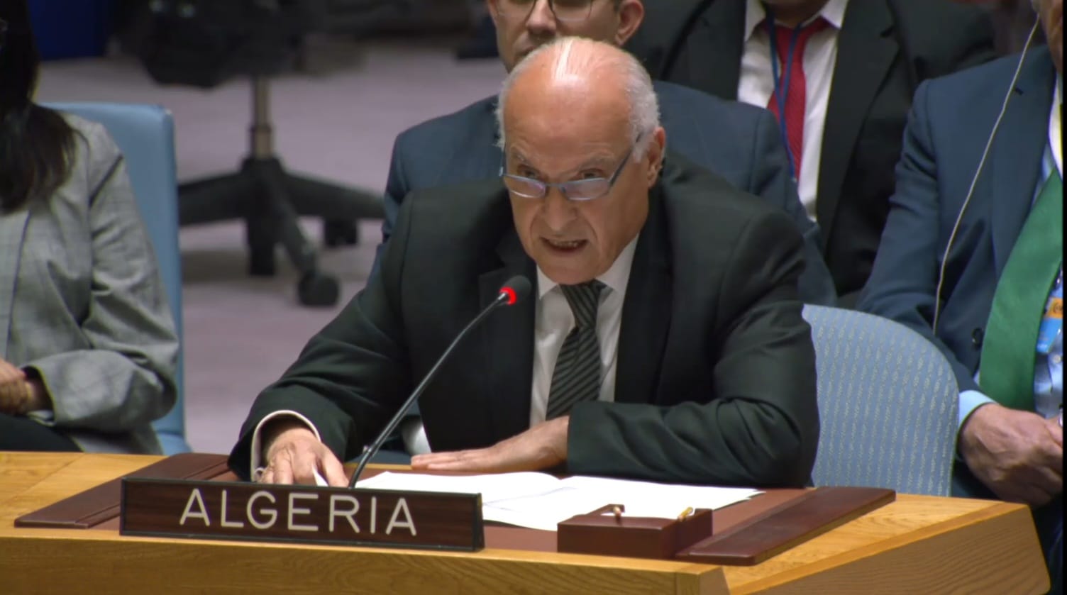Depuis le Siège de l’ONU à New York/  Attaf appelle à la cessation immédiate des frappes aléatoires sionistes sur la Bande de Ghaza