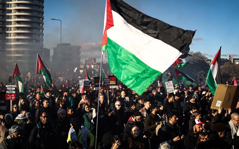 Soutien pour la Palestine / Manifestations à Londres à la veille de l’entrée en vigueur du cessez-le feu