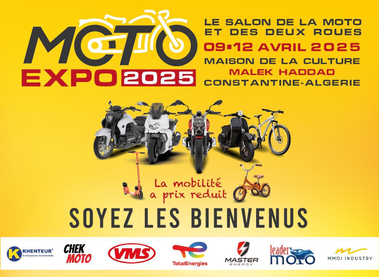Salon / Moto Expo 2025, du 9 au 12 avril à Constantine 
