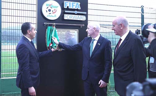 Inauguration d’un centre technique régional à Tlemcen, par Walid Sadi et Gianni Infantino/Pour un football moderne, vecteur des grandes valeurs humaines